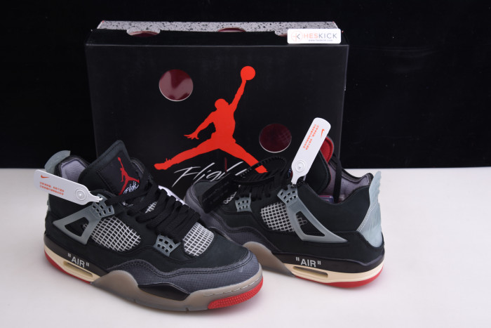 OFW x Air Jordan 4 “Bred” CV9388-001
