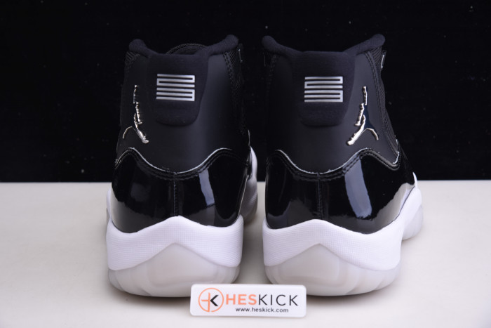 Air Jordan 11 25th Anniversary Black Silver Eyelets CT8012-011