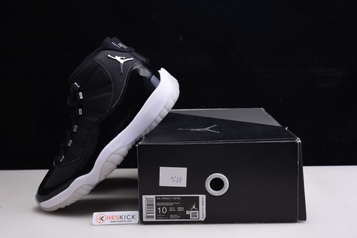 Air Jordan 11 25th Anniversary Black Silver Eyelets CT8012-011