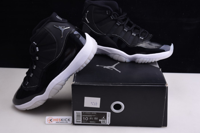 Air Jordan 11 25th Anniversary Black Silver Eyelets CT8012-011