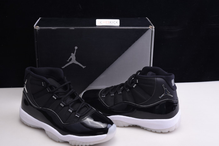 Air Jordan 11 25th Anniversary Black Silver Eyelets CT8012-011
