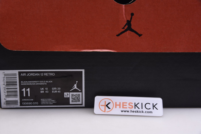 Air Jordan 12 Retro Black University Gold 130690-070
