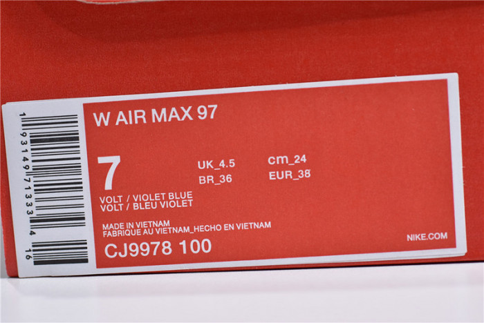NIKE AIR MAX 97 GS Kie Ney AMAX 97 GS WHITE/RUSH PINK/BLACK/VOLT CJ9978-100