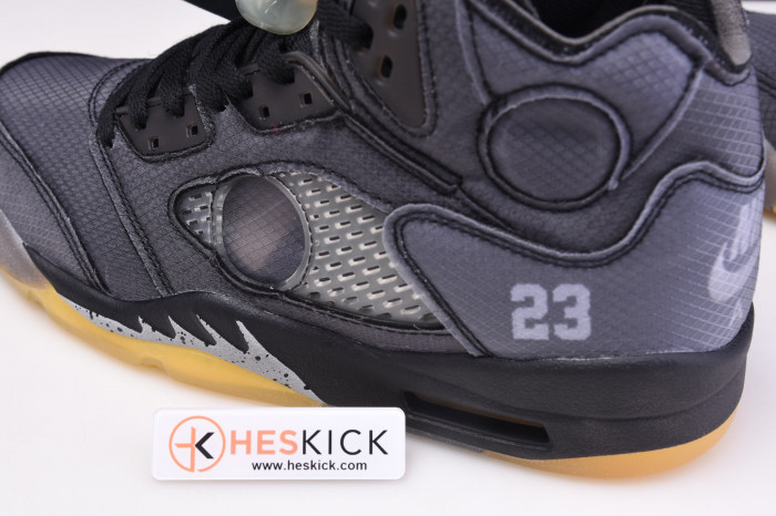 Air Jordan 5 Retro OFW Black/Muslin-Fire Red CT8480-001