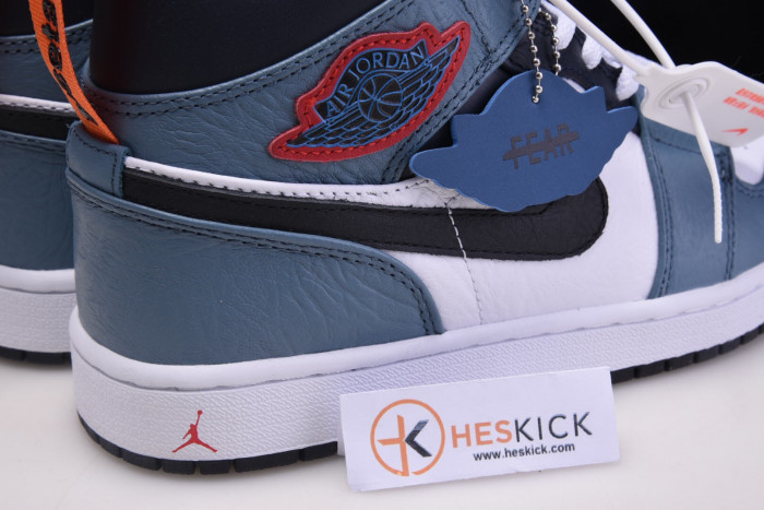 F**etasm x jordan 1 mid fearless blue white cu2802-100