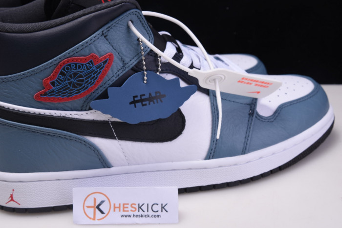 F**etasm x jordan 1 mid fearless blue white cu2802-100