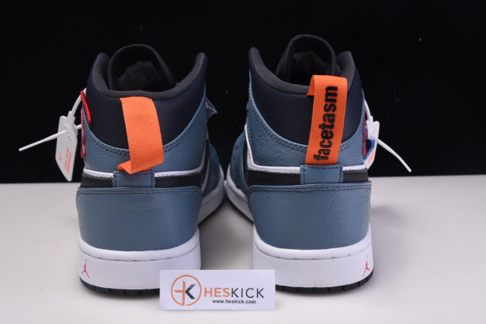 F**etasm x jordan 1 mid fearless blue white cu2802-100