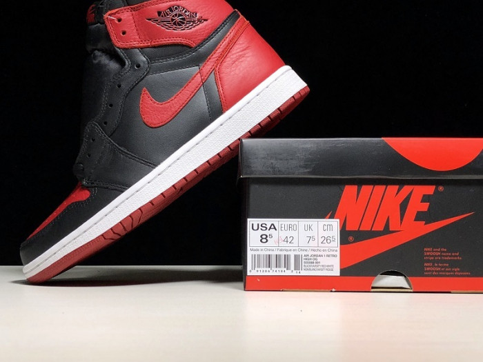Air Jordan 1 Retro High OG Banned Bred Black Red 555088 001