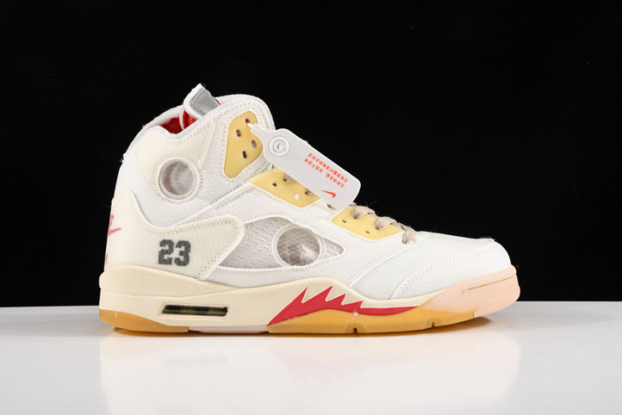 OFW Air Jordan 5 White Fire Red CT8480-002